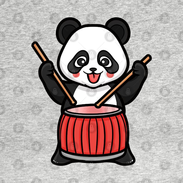 Drummer Panda by Ryuga